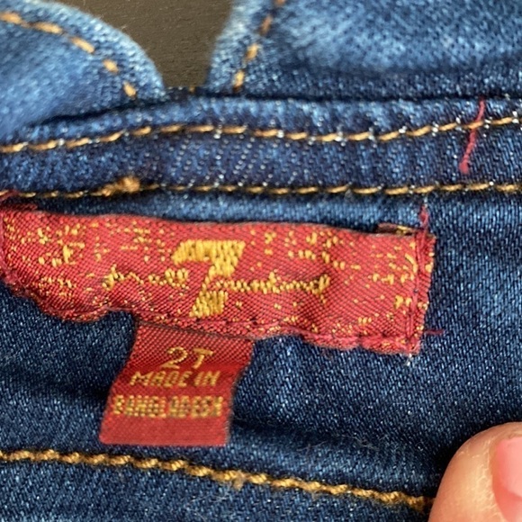 7 for all mankind jean overall dress - Picture 2 of 3